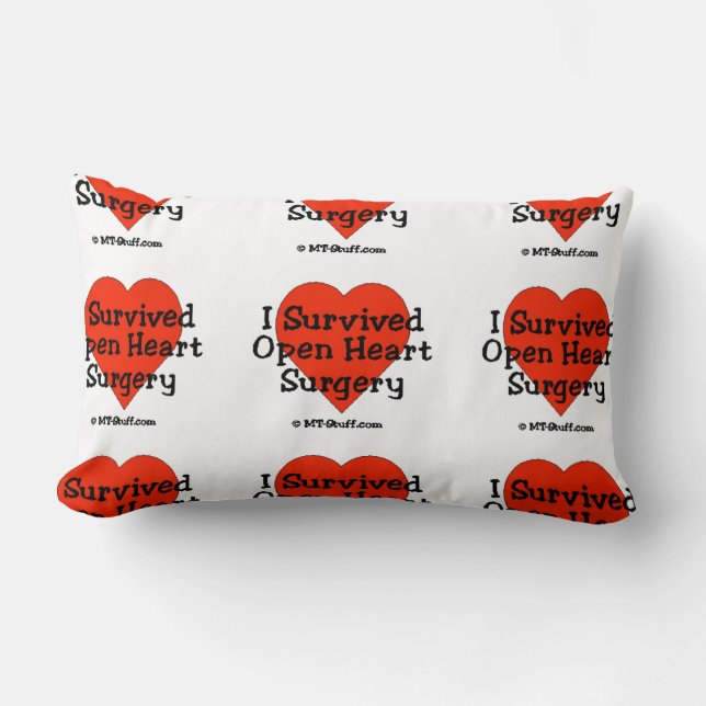 Jag överlevde öppen hjärtakirurgi lumbarkudde (Framsida)