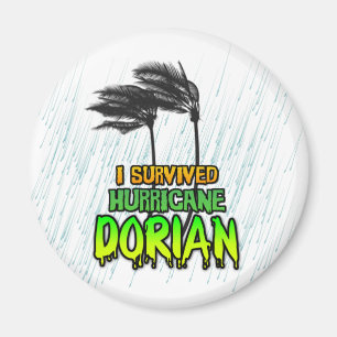 Jag överlevde orkanen Dorian träd Magnet