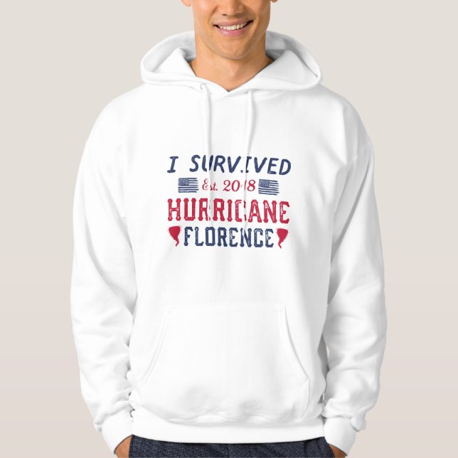 Jag Överlevde orkanen Florence Hoodie (Framsida)