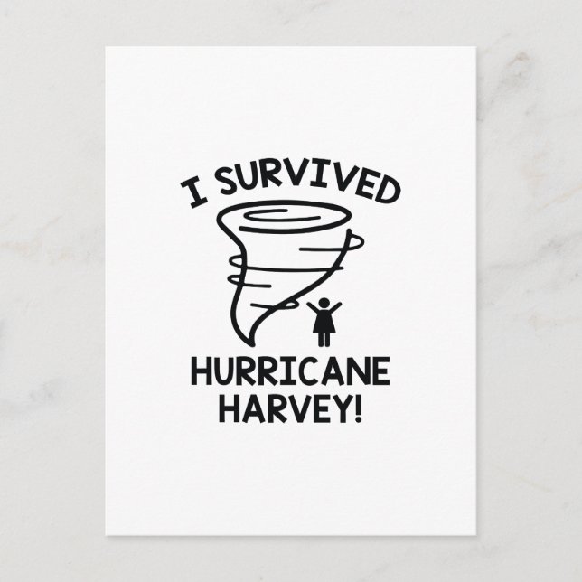 Jag Överlevde orkanen Harvey Vykort (Framsida)