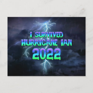 Jag överlevde orkanen Ian 2022 Vykort