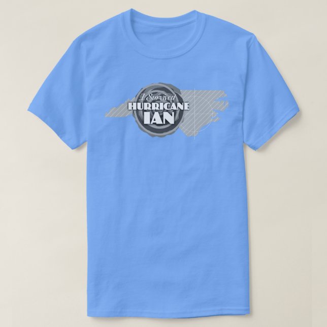 Jag Överlevde orkanen Ian 2 T Shirt (Design framsida)