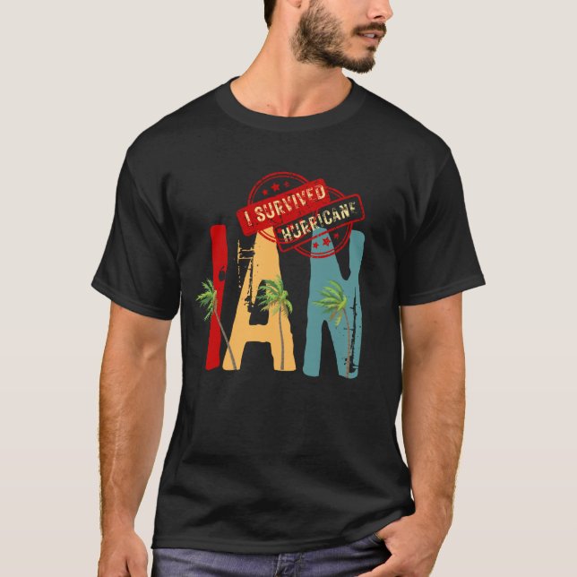 Jag överlevde orkanen Ian T Shirt (Framsida)