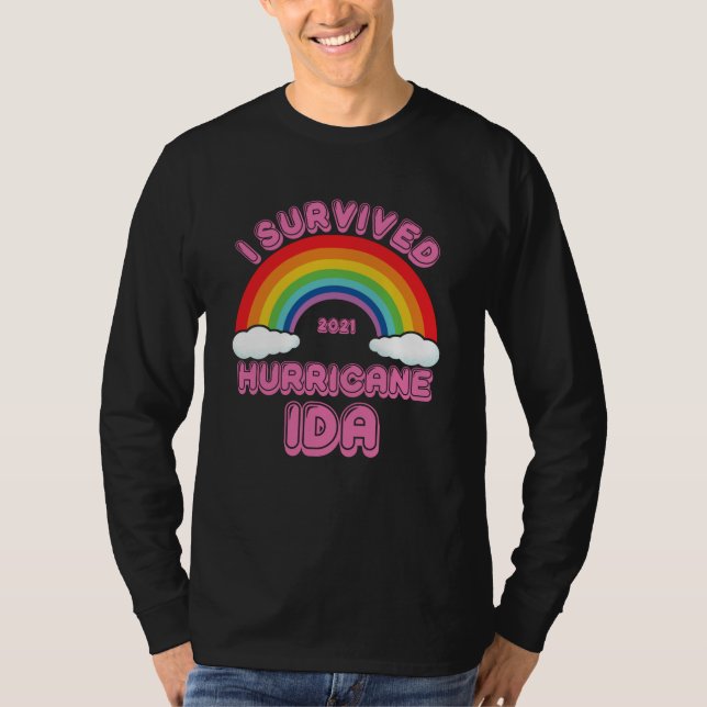 Jag Överlevde orkanen Ida T Shirt (Framsida)