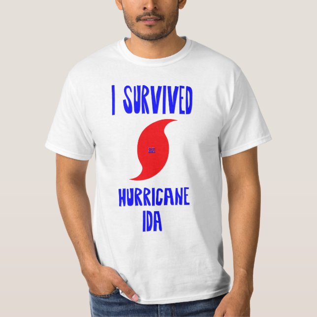 Jag Överlevde orkanen Ida T Shirt (Framsida)