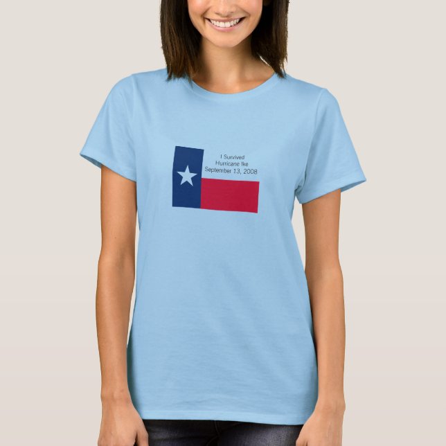 Jag Överlevde orkanen Ike T-Shirt (Framsida)