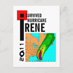 Jag Överlevde orkanen Irene Postcard Vykort