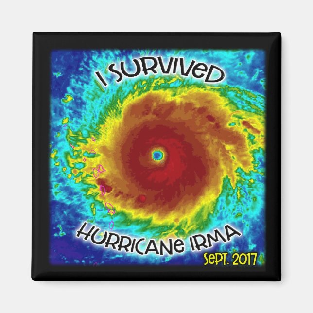 Jag Överlevde orkanen Irma Magnet (Framsidan)