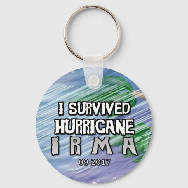 Jag överlevde orkanen Irma Nyckelring (Framsida)