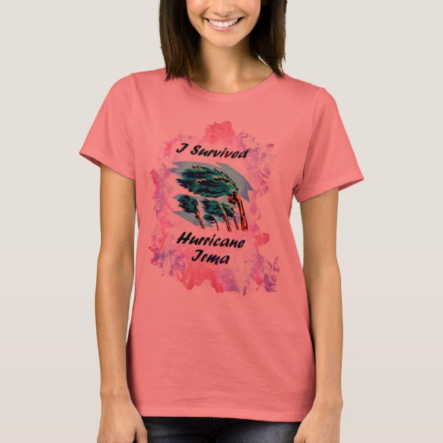 Jag Överlevde orkanen Irma T-shirt (Framsida)