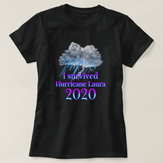 Jag överlevde orkanen Laura T Shirt (Design framsida)