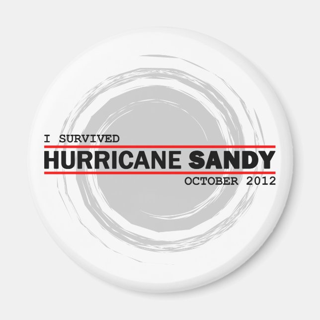 Jag Överlevde orkanen Sandy Magnet (Framsidan)