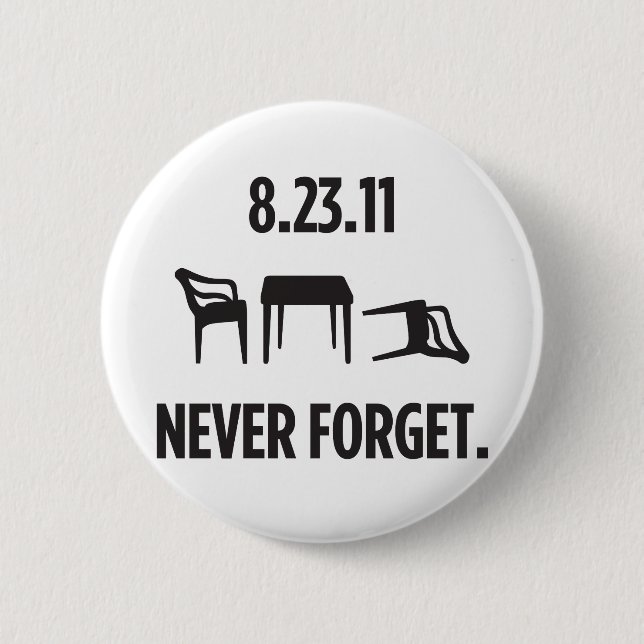 Jag överlevde ostkustjordskalv knapp (Framsida)