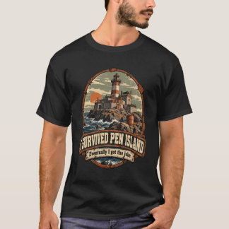 Jag överlevde Pen Island Rust Server Humor T Shirt
