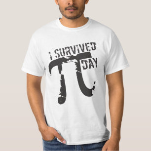 Jag överlevde Pi-dag© - rolig Pi-dag T Shirt