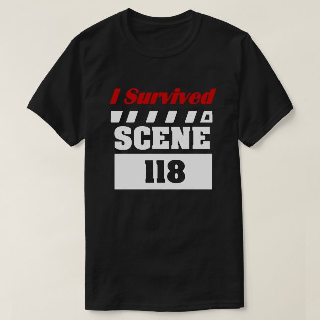 Jag överlevde plats 118 t shirt (Design framsida)