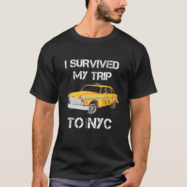 Jag Överlevde Resa till NYC Funny T Shirt (Framsida)