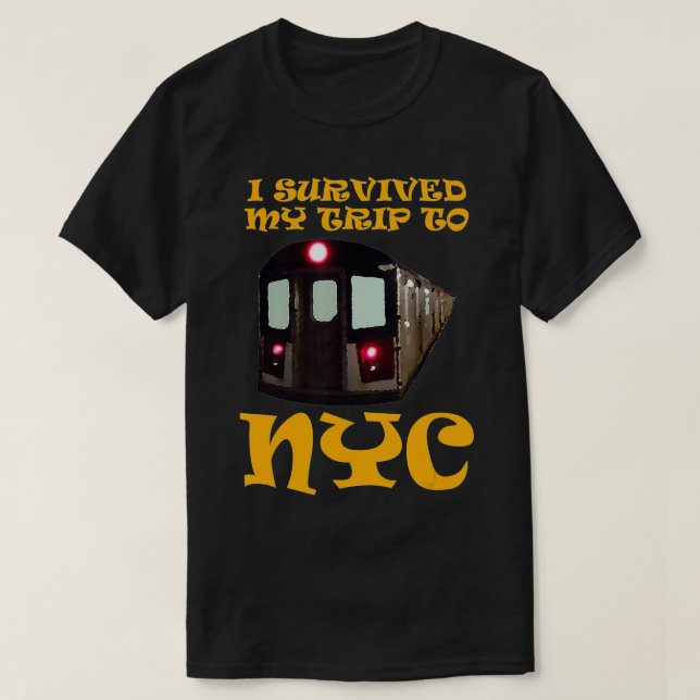 Jag Överlevde Resa till NYC T Shirt (Design framsida)