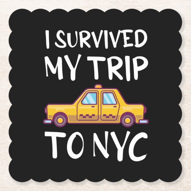 Jag Överlevde Resa till NYC Underlägg Papper (Framsida)