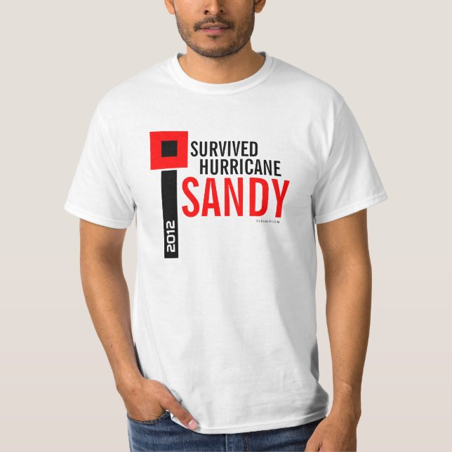 Jag överlevde sandig T-tröja 9 för orkanen T Shirt (Framsida)