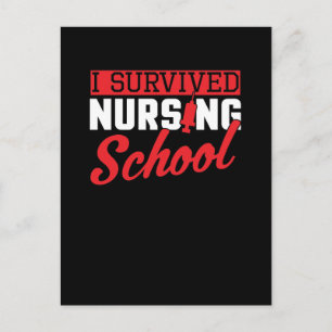 Jag Överlevde sjuksköterskeskola i Studenten Vykort