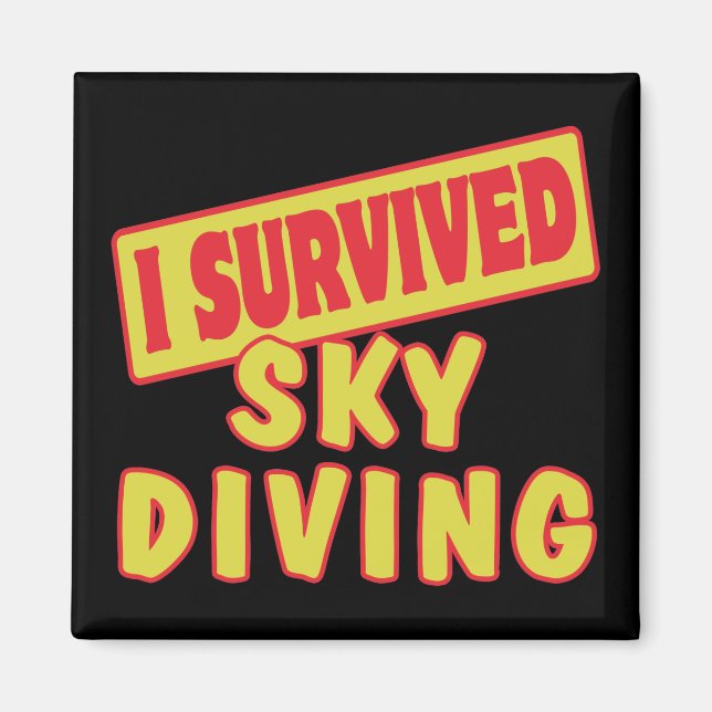 JAG ÖVERLEVDE SKYDIVING MAGNET (Framsidan)