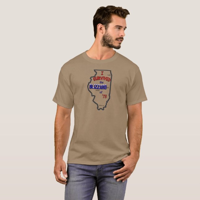 JAG ÖVERLEVDE SNÖSTORMEN AV 78 T-SHIRT (Hel framsida)