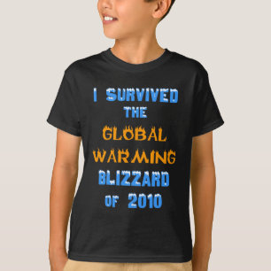 Jag överlevde snöstormen för global värme av 2 tee shirt