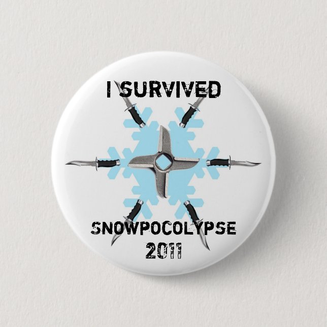 Jag överlevde Snowpocolypse 2011 Knapp (Framsida)