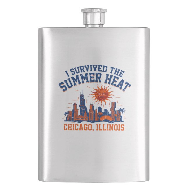 Jag överlevde sommarhettan Chicago Illinois Fickplunta (Framsidan)