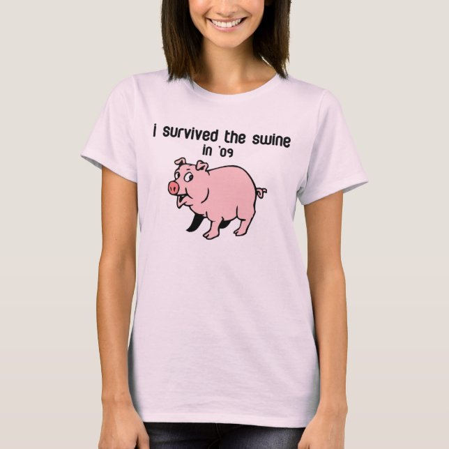 Jag Överlevde svinet T Shirt (Framsida)