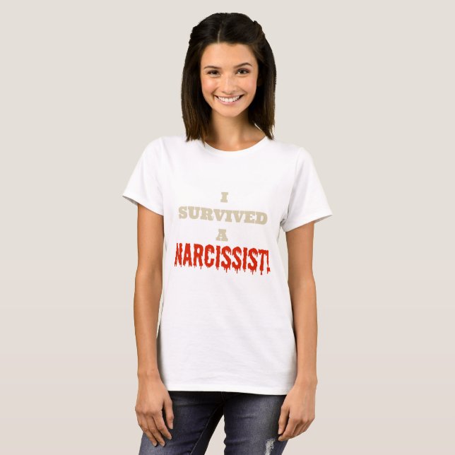 Jag överlevde! tee shirt (Hel framsida)