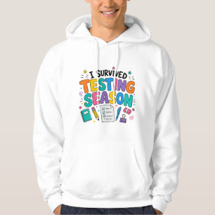 Jag överlevde test-säsongen Skolhumor Hoodie