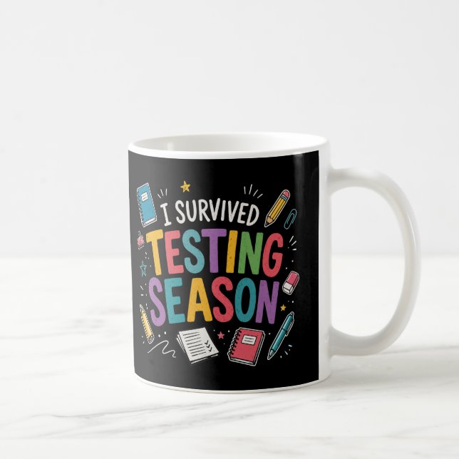 Jag överlevde test-säsongen Skolhumor Kaffemugg (Höger)
