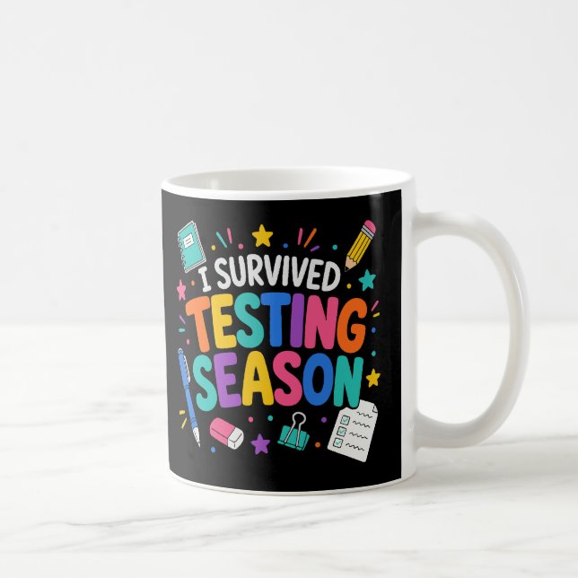 Jag överlevde test-säsongen Skolhumor Kaffemugg (Höger)