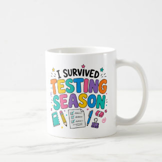 Jag överlevde test-säsongen Skolhumor Kaffemugg