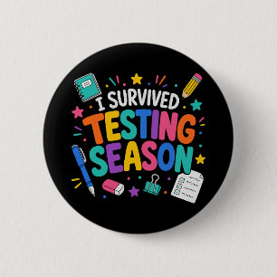 Jag överlevde test-säsongen Skolhumor Knapp