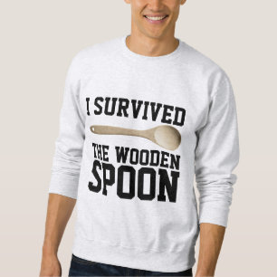 JAG ÖVERLEVDE TRÄSLEVAN, Roliga T-shirts Lång Ärmad Tröja