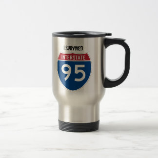 Jag överlevde travel mug för rostfritt stål I-95 Resemugg