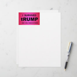 Jag överlevde tRUMP Brevhuvud