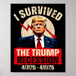 Jag överlevde Trump-recessionen 4725 4925 Trump Re Poster