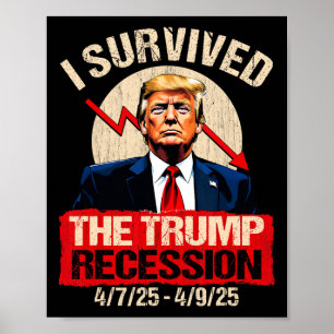 Jag överlevde Trump-recessionen 4725 4925 Trump Re Poster