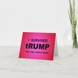 Jag överlevde tRUMP Tack Kort