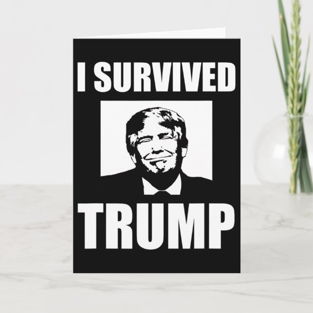 Jag överlevde Trump-valet Anti-trump Kort (Framsida)
