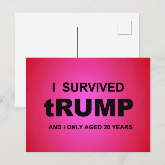 Jag överlevde tRUMP Vykort (Fram/baksida)