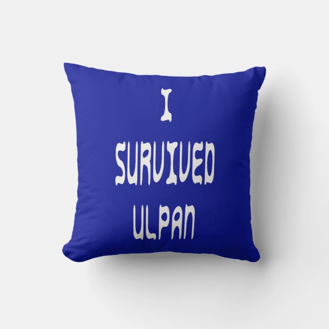 Jag Överlevde Ulpan Kudde (Framsida)