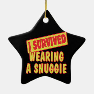 JAG ÖVERLEVDE VARA EN SNUGGIE JULGRANSPRYDNAD KERAMIK