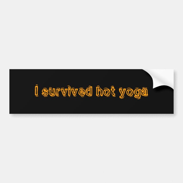 Jag överlevde varm yoga bildekal (Framsidan)
