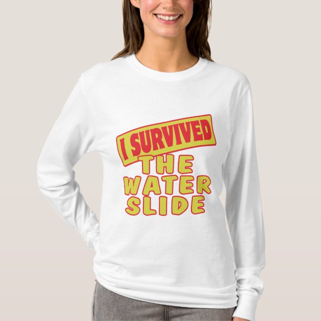 JAG ÖVERLEVDE VATTEN SLIDE TEE (Framsida)