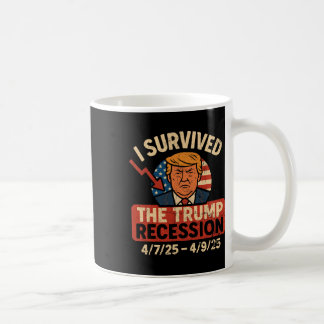 Jag Överlevde Vintagen Trump Recession America Kaffemugg